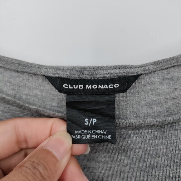 Club Monaco Color Block Boat-Neck Dolman Sleeve Mini Dress Small Women Gray - Picture 6 of 14